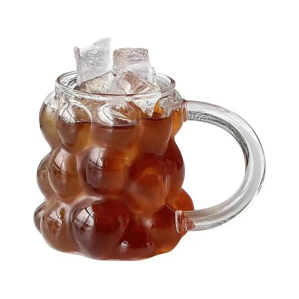 Стаклена чаша Bubble со рачка 350ml - Image 2