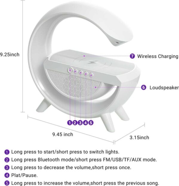 2 во 1 паметен Bluetooth звучник и безжичен полнач - Image 7
