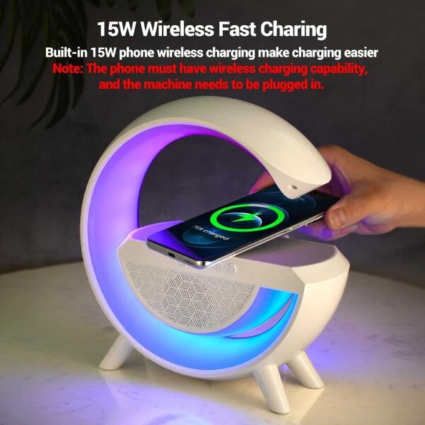 2 во 1 паметен Bluetooth звучник и безжичен полнач - Image 4